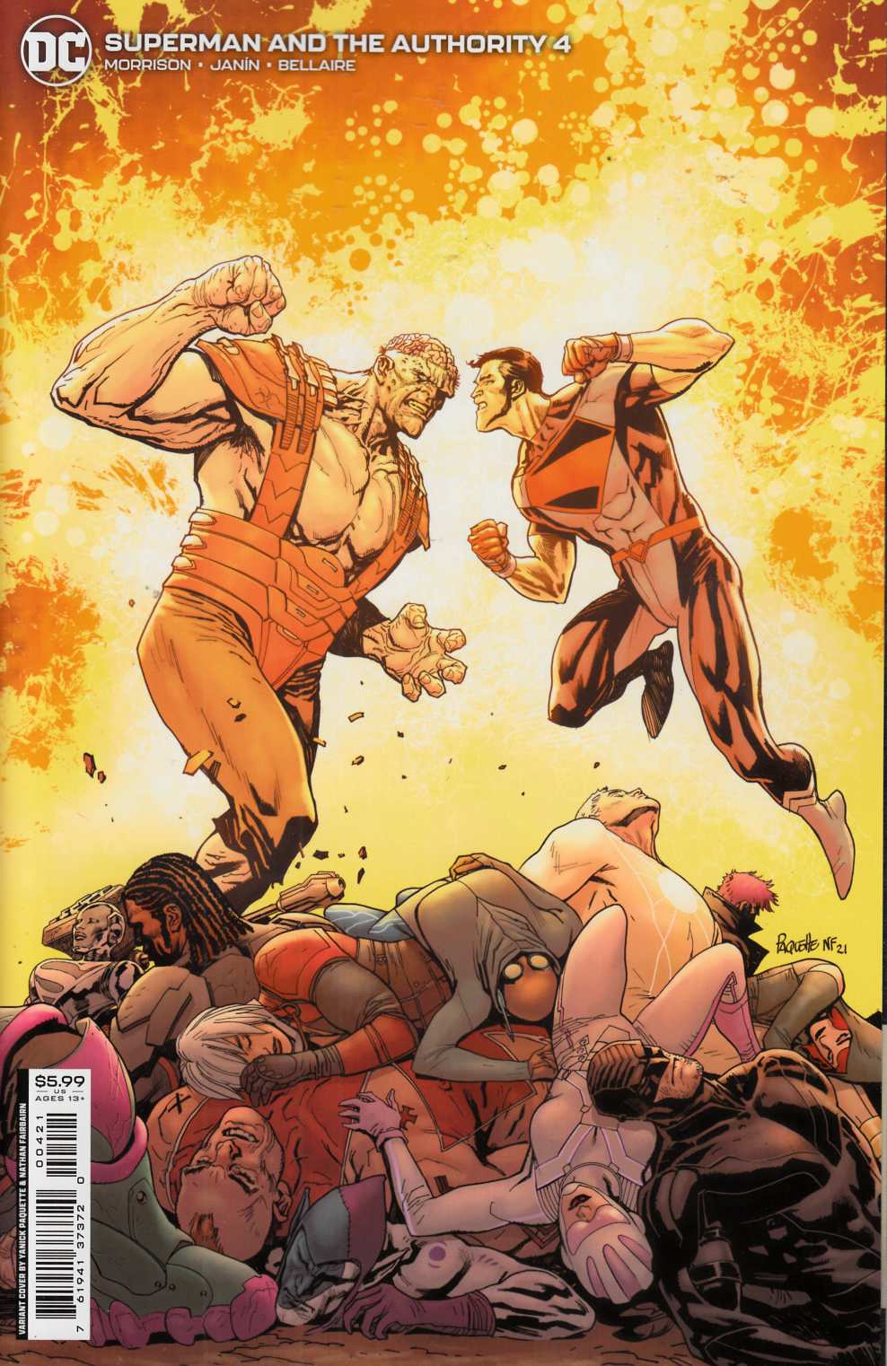 Superman and the Authority #4 Paquette Variant Cover Near Mint (9.4) [DC Comic] LARGE