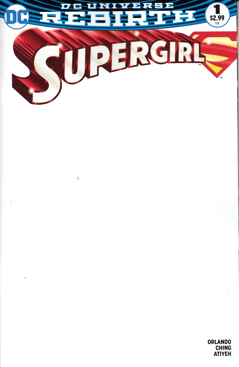 supergirl 1 blank variant
