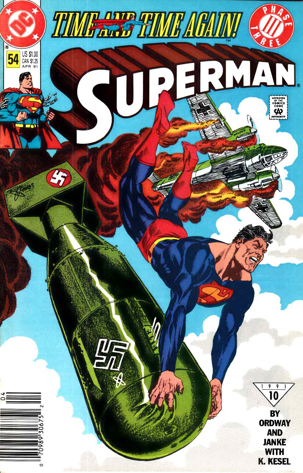 Superman #54 Newsstand Edition Very Fine (8.0) [DC Comic] LARGE