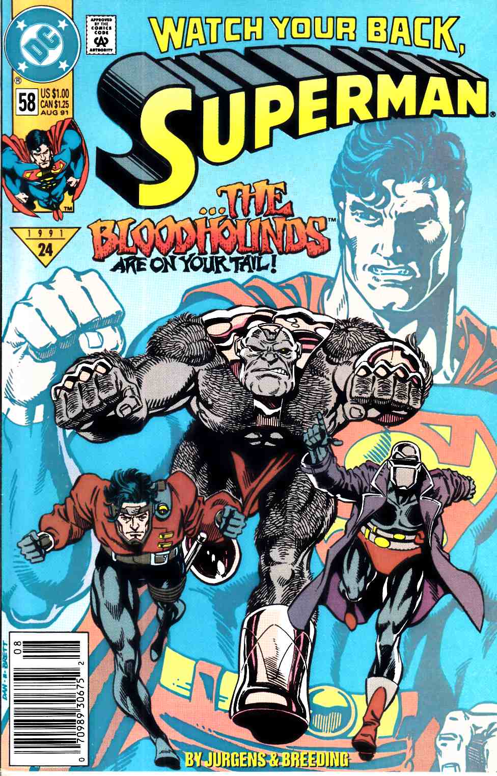 Superman #58 Newsstand Edition Very Fine (8.0) [DC Comic] THUMBNAIL
