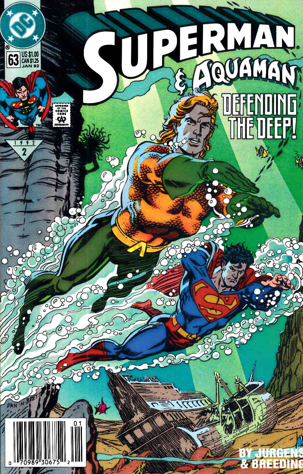 Superman #63 Newsstand Edition Very Fine (8.0) [DC Comic] THUMBNAIL