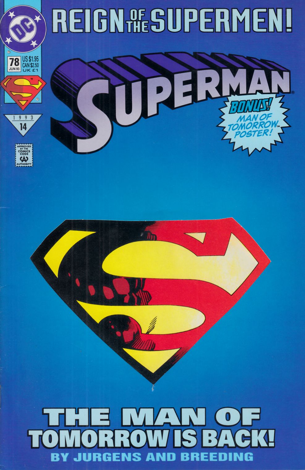 Superman #78 Collector Edition Fine (6.0) [DC Comic] LARGE