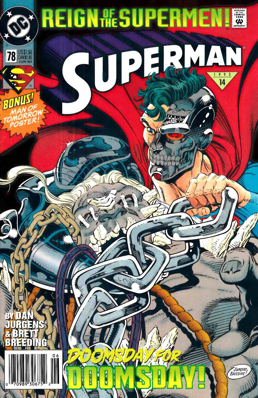 Superman #78 Newsstand Edition Very Fine (8.0) [DC Comic] LARGE