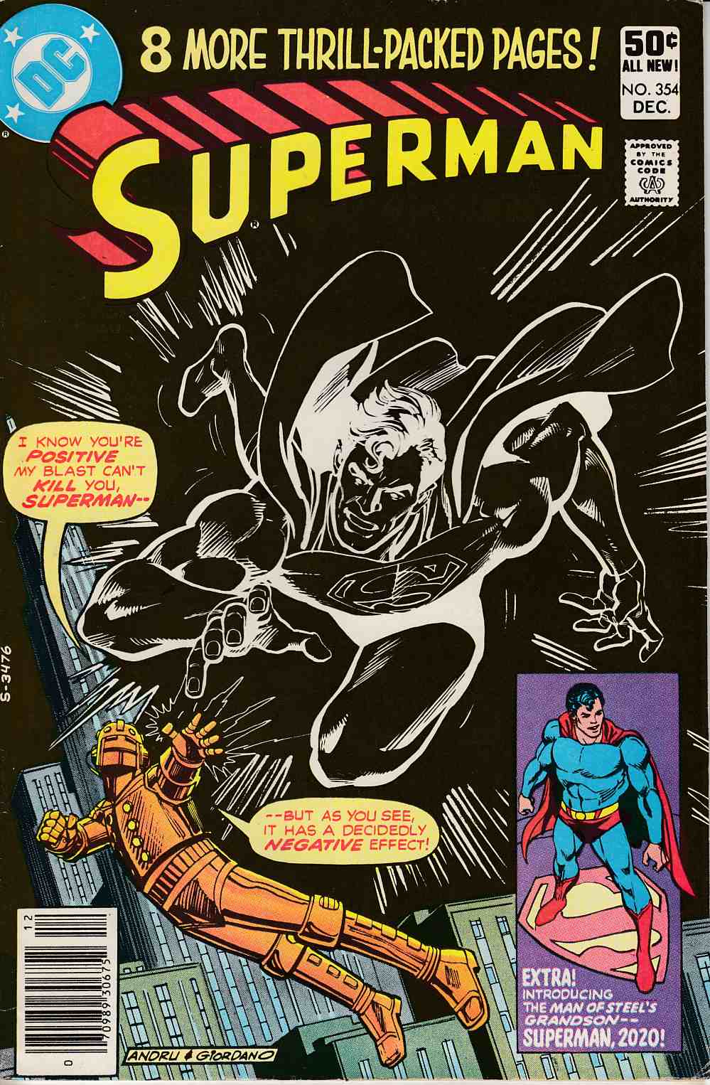 Superman 354 Newsstand Edition Fine Plus 6 5 Dc Comic Dreamlandcomics Com Online Store