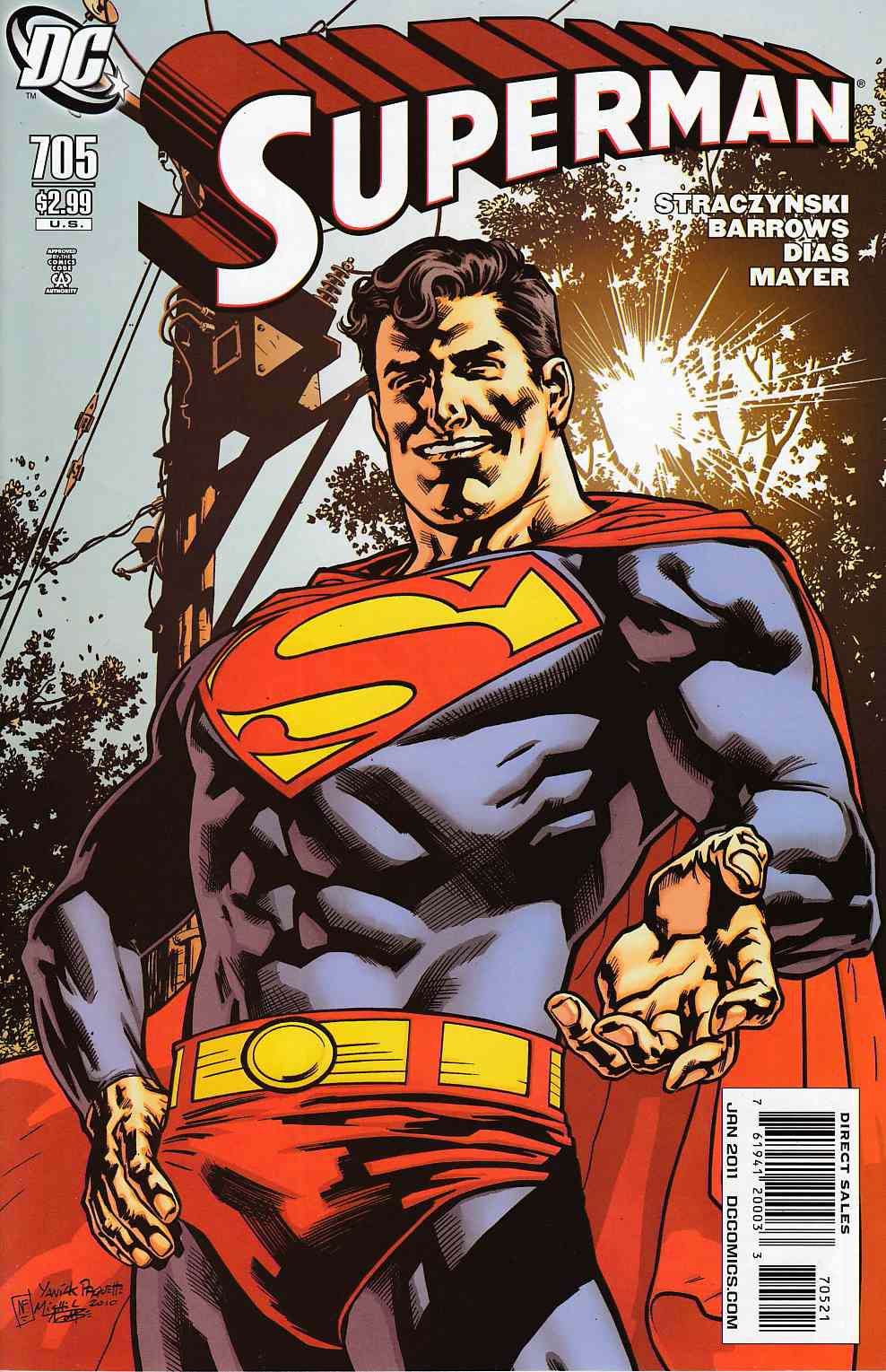 Superman #705 Paquette Variant Cover Near Mint (9.4) [DC Comic] LARGE