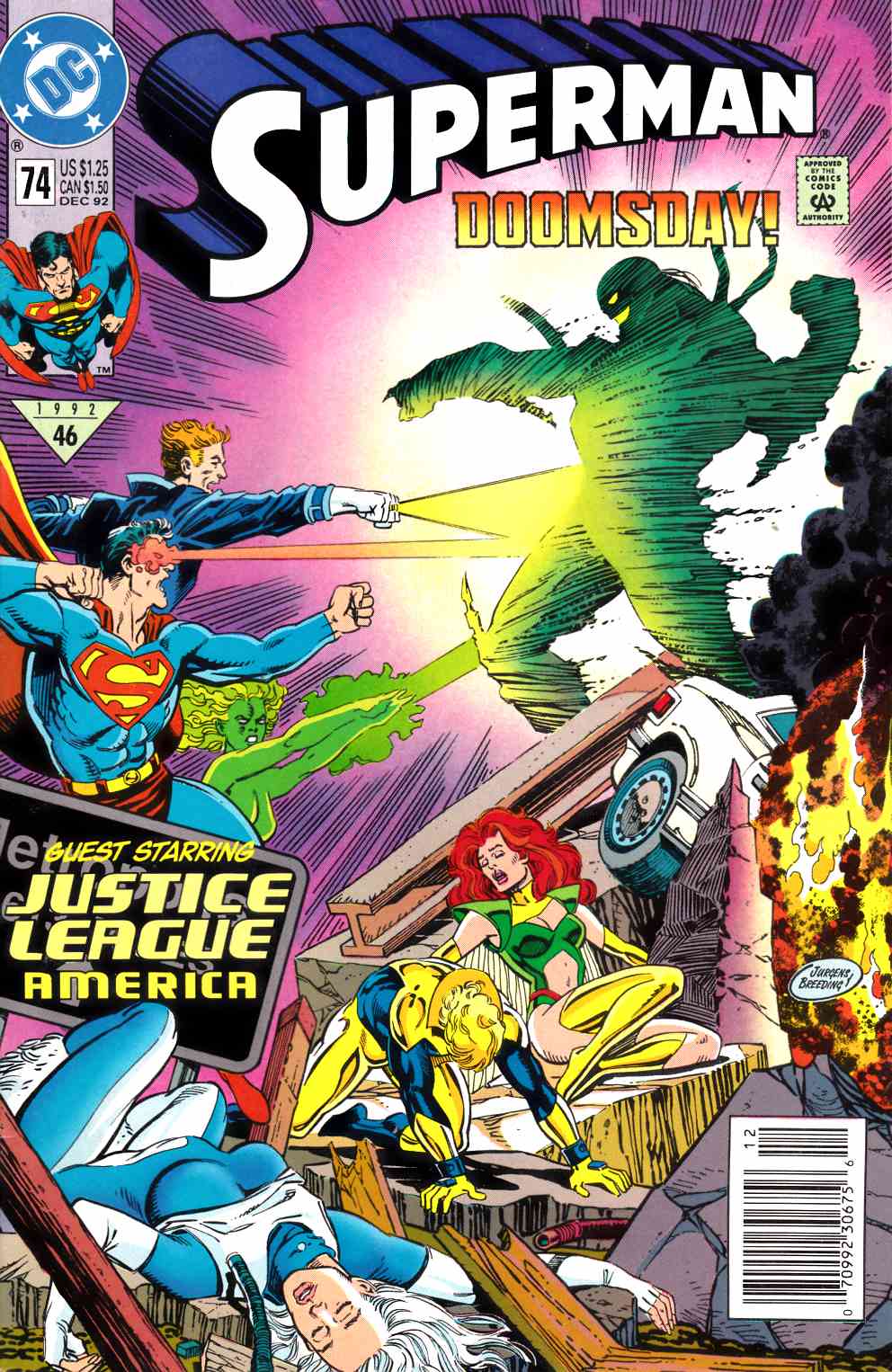 Superman #74 Newsstand Edition Very Good (4.0) [DC Comic] LARGE