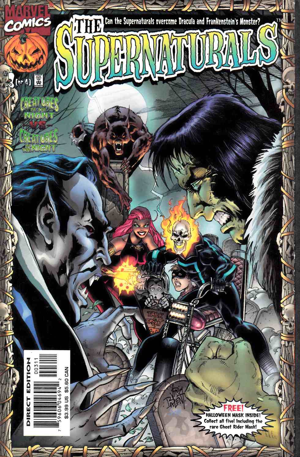Supernaturals #3 Near Mint Minus (9.2) [Marvel Comic] LARGE