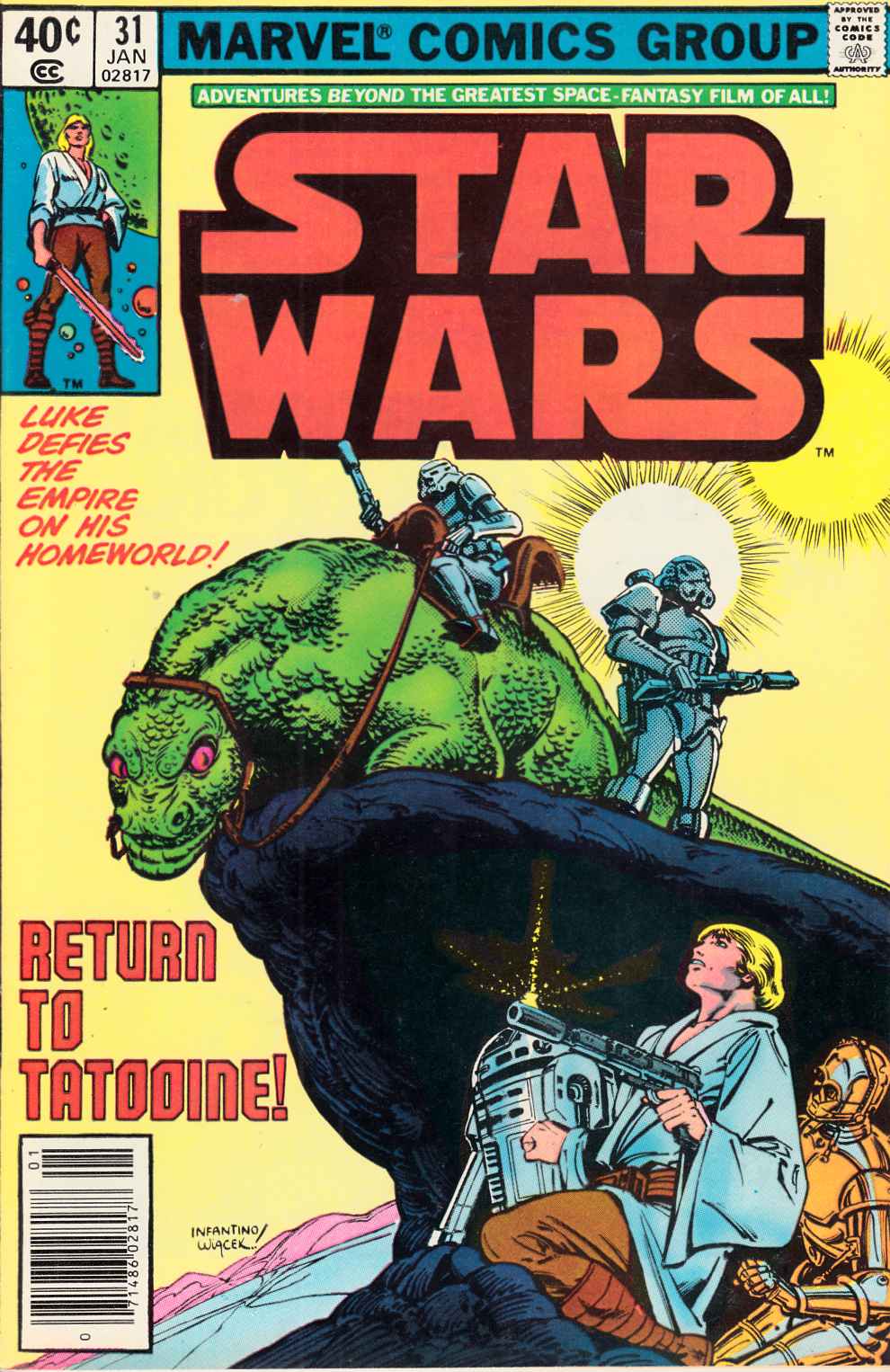 Star Wars #31 Newsstand Edition Near Mint Minus (9.2) [Marvel Comic] LARGE