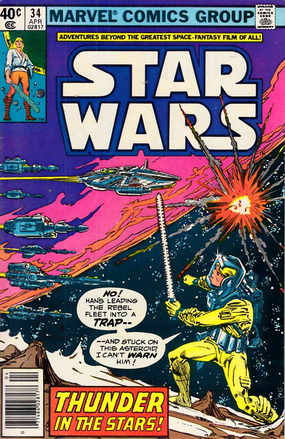 Star Wars #34 Newsstand Edition Very Fine Plus (8.5) [Marvel Comic] THUMBNAIL