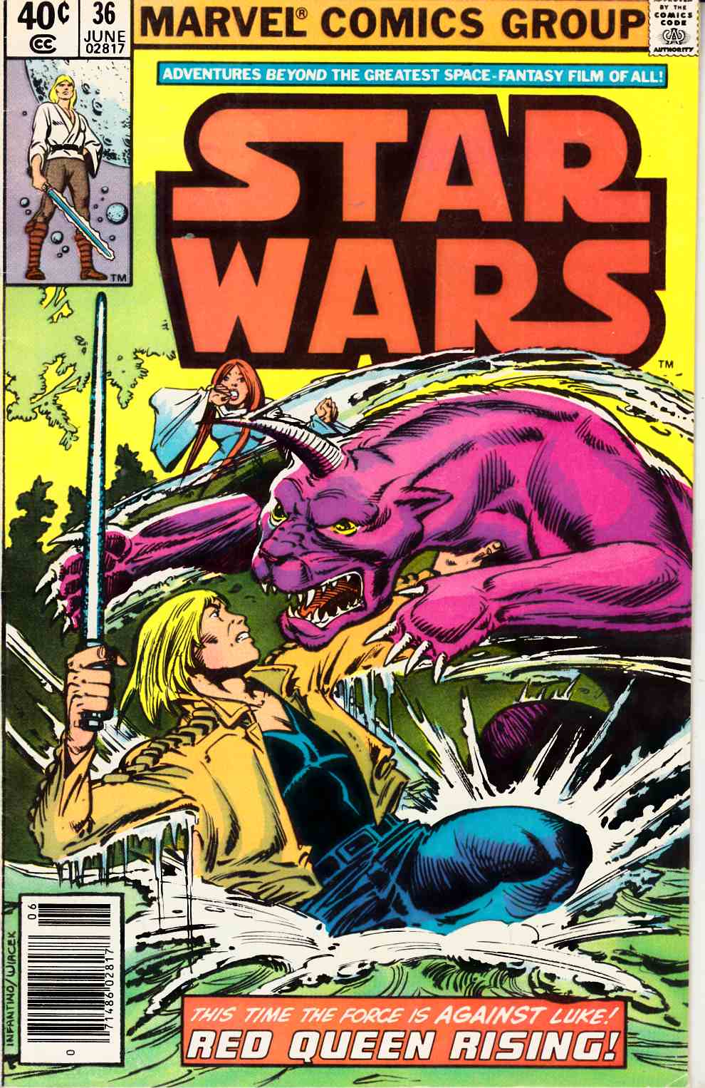 Star Wars #36 Newsstand Edition Fine (6.0) [Marvel Comic] LARGE