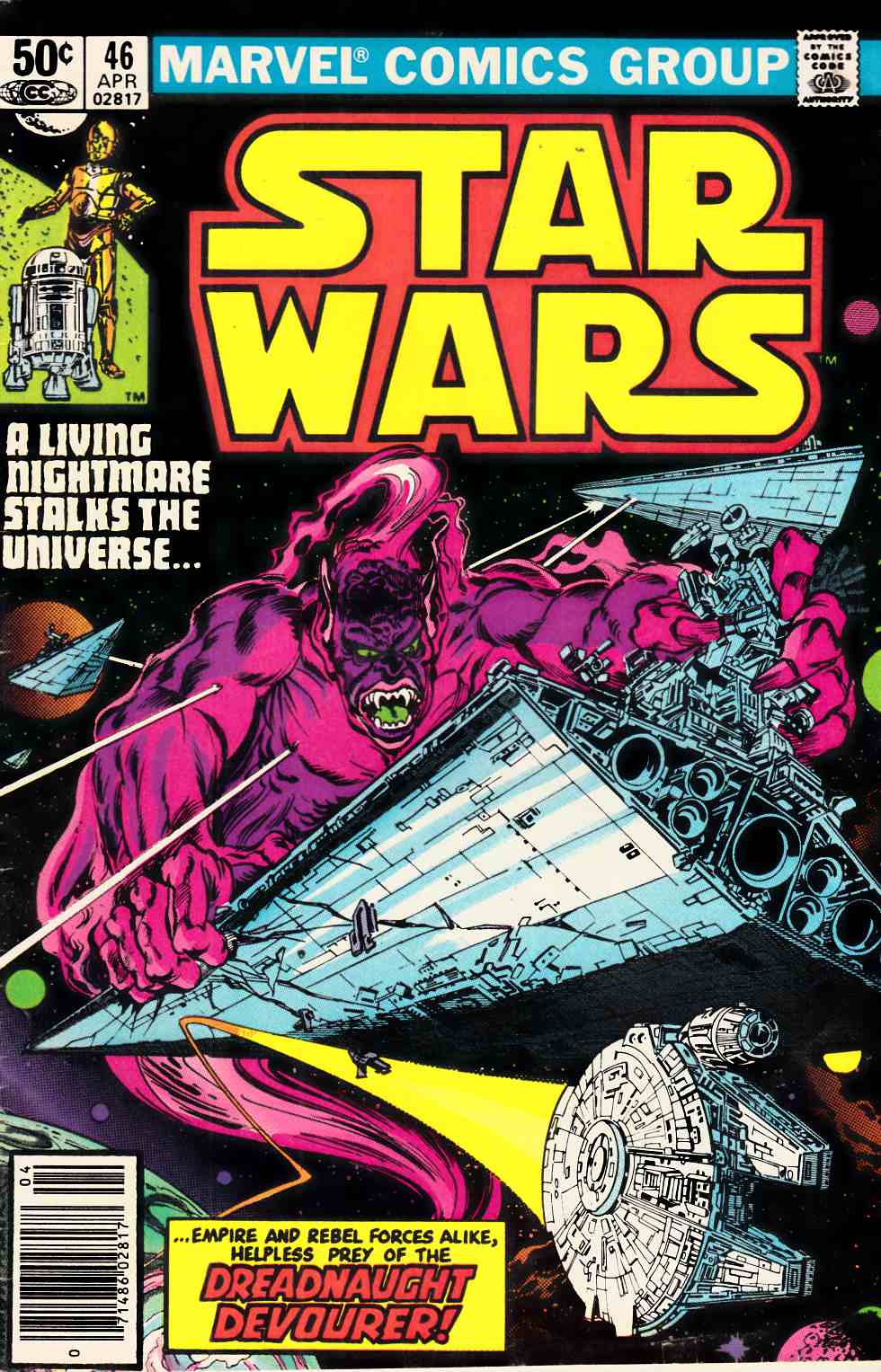 Star Wars #46 Newsstand Edition Fine Plus (6.5) [Marvel Comic] THUMBNAIL