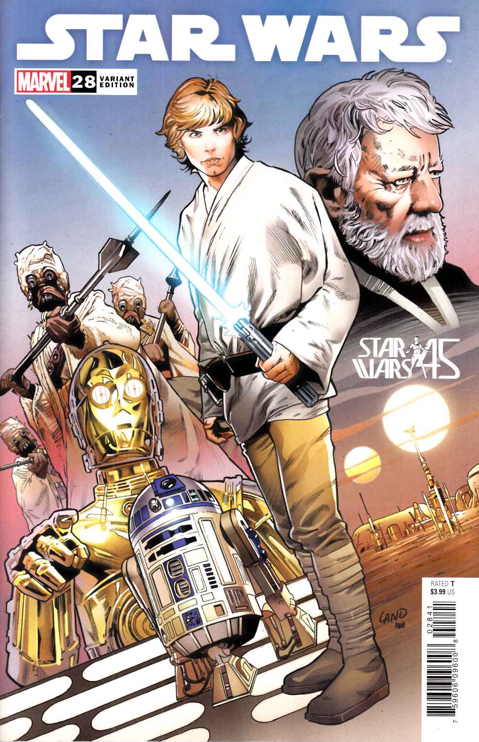 Star Wars #28 Land Variant Cover Near Mint (9.4) [Marvel Comic] LARGE