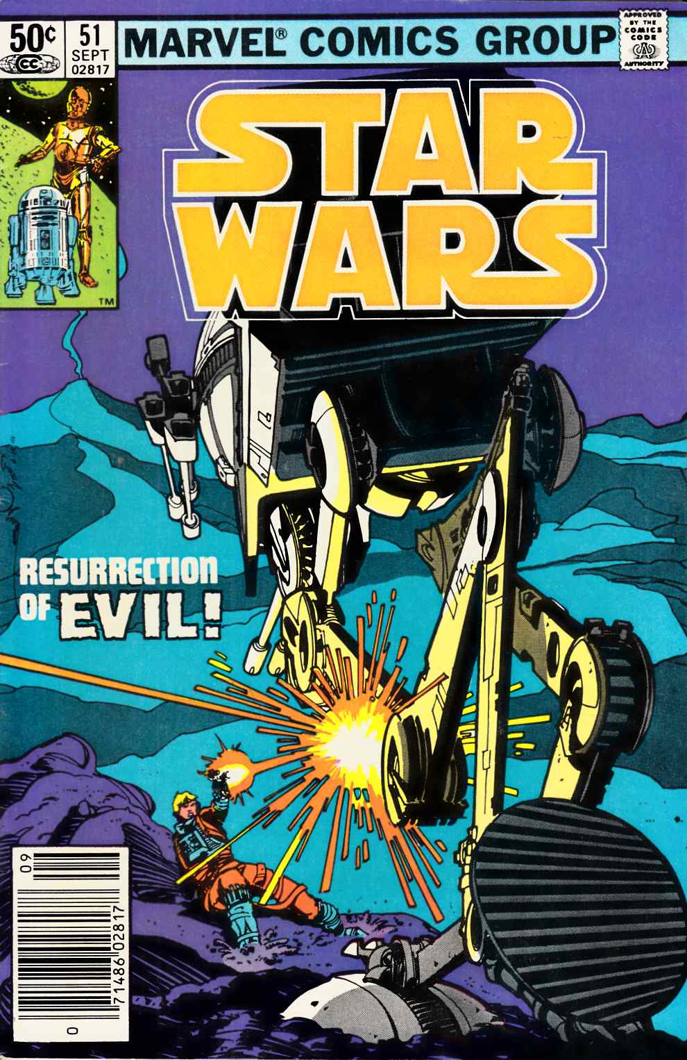 Star Wars #51 Newsstand Edition Fine (6.0) [Marvel Comic] THUMBNAIL