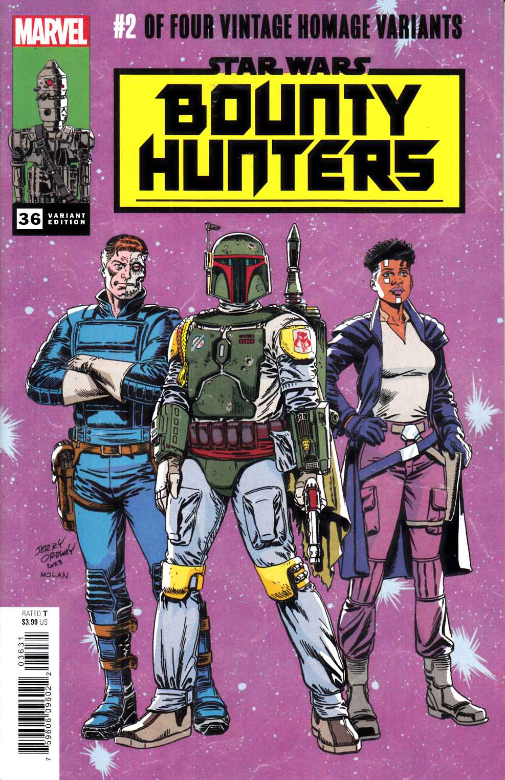 Star Wars Bounty Hunters #36 Ordway Variant Cover Near Mint (9.4) [Marvel Comic] LARGE