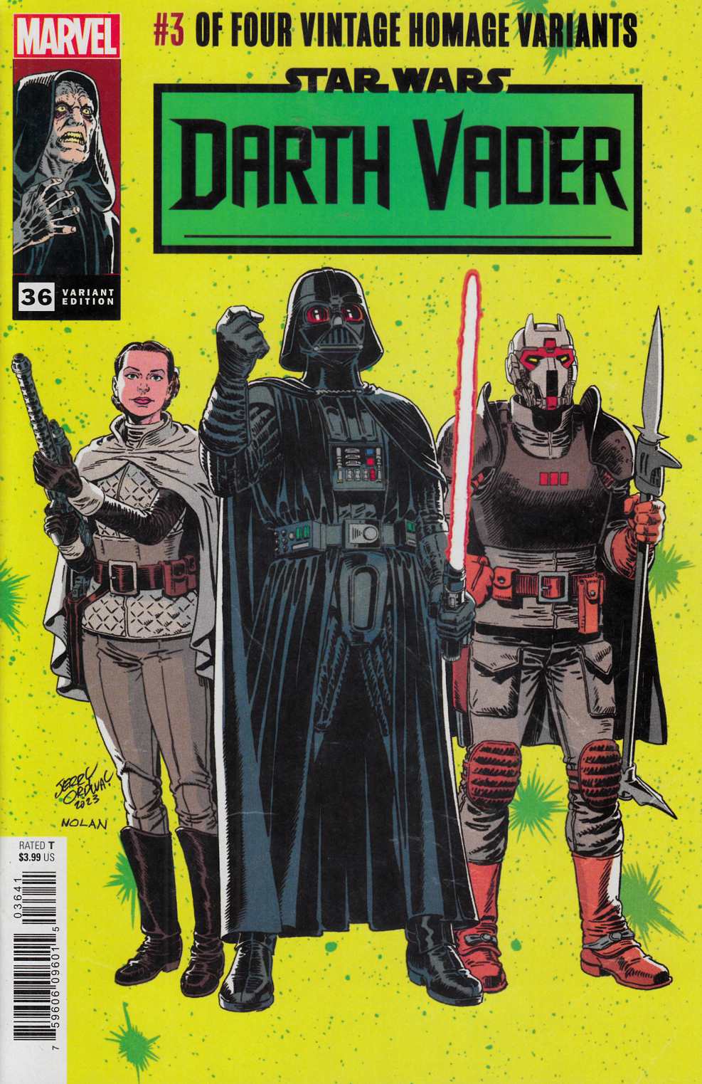 Star Wars Darth Vader #36 Ordway Variant Cover Near Mint (9.4) [Marvel Comic] THUMBNAIL