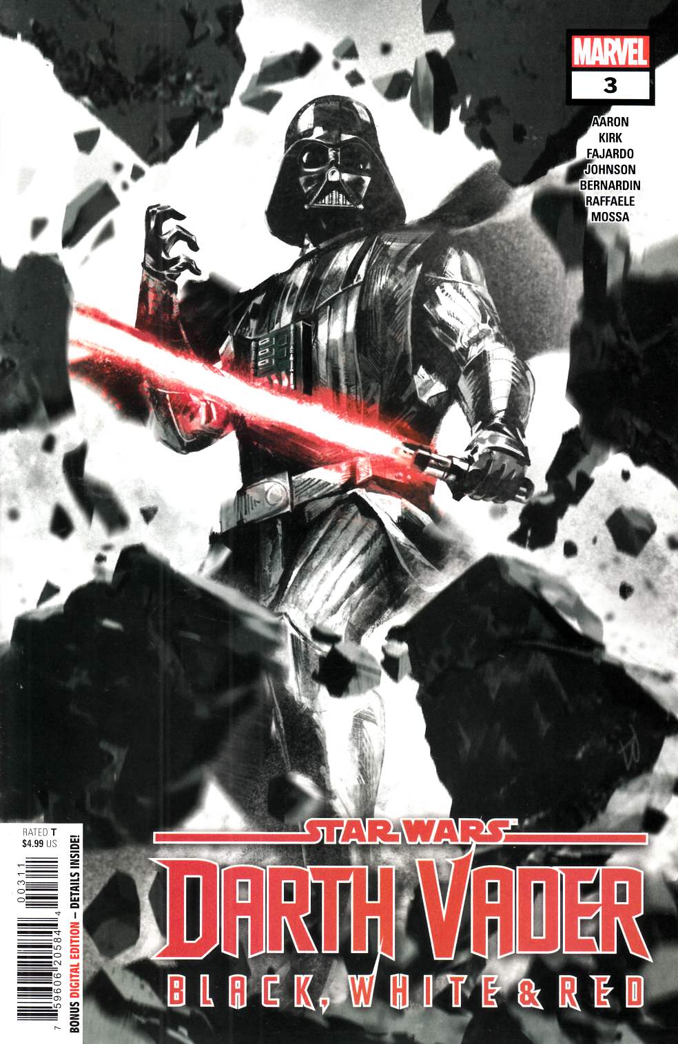 Star Wars Darth Vader Black White and Red #3 Near Mint (9.4) [Marvel Comic] THUMBNAIL
