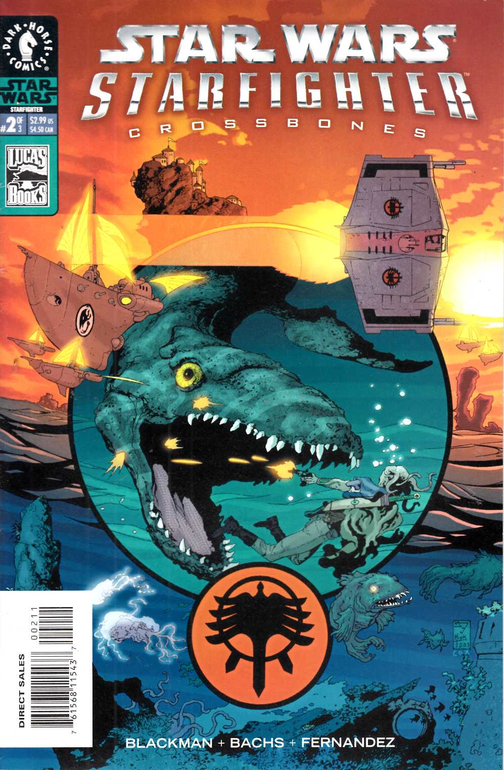 Star Wars Starfighter Crossbones #2 Very Fine (8.0) [Dark Horse Comic] THUMBNAIL