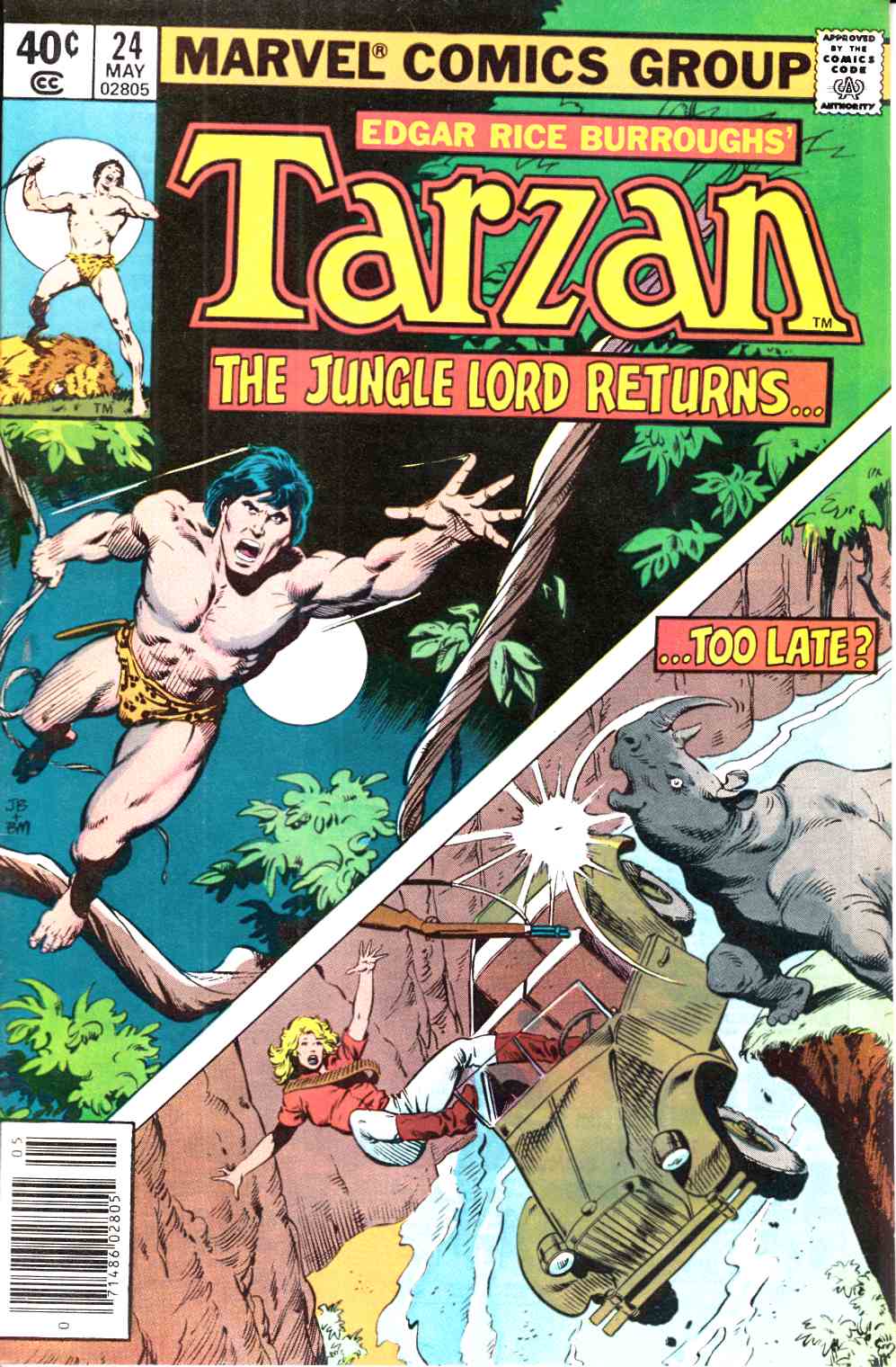 Tarzan #24 Very Fine (8.0) [Marvel Comic] THUMBNAIL