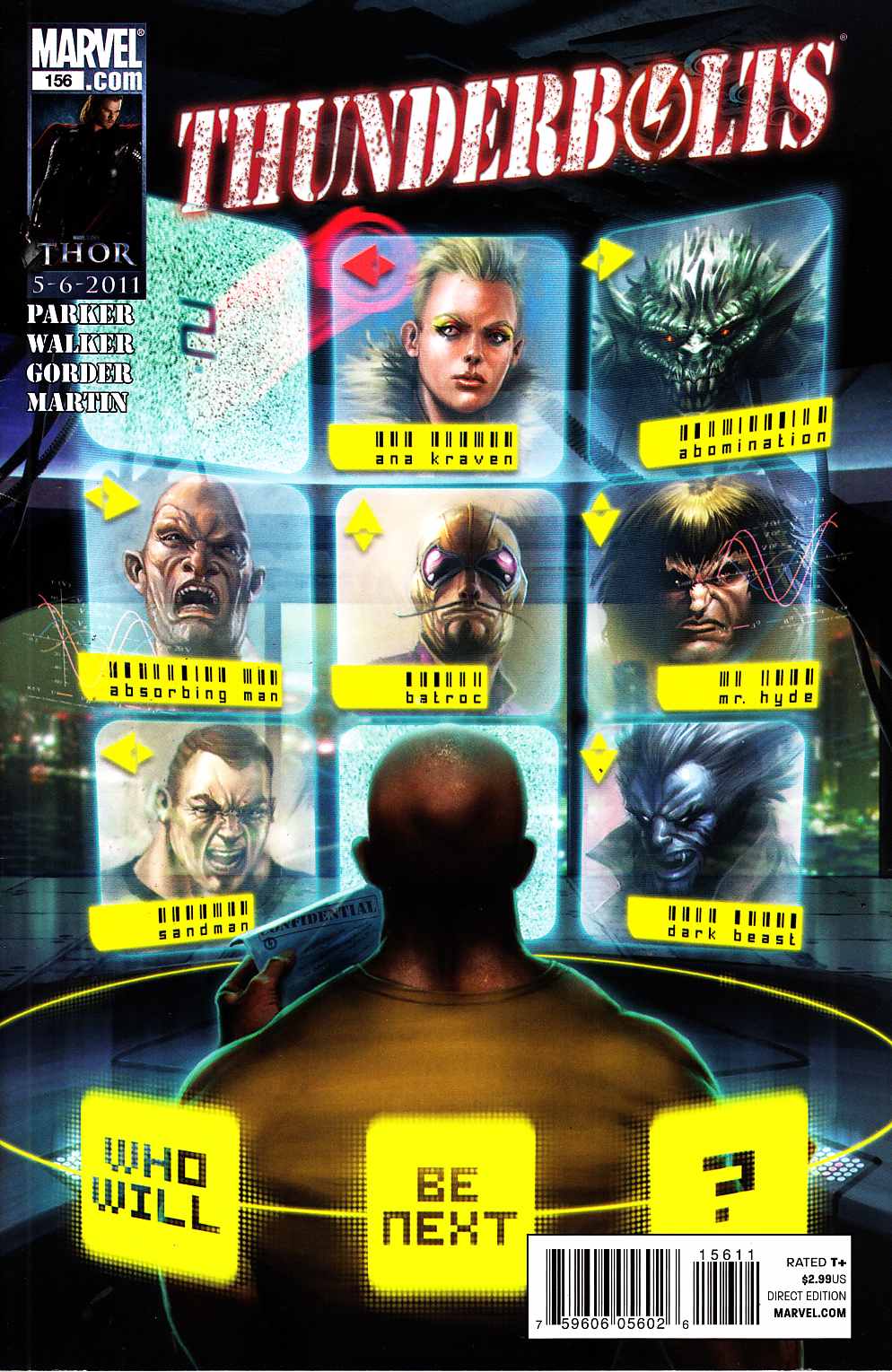 Thunderbolts #156 Very Fine Minus (7.5) [Marvel Comic] LARGE