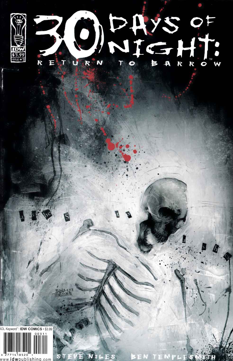 30 Days of Night Return to Barrow #3 Near Mint (9.4) [IDW Comic] THUMBNAIL