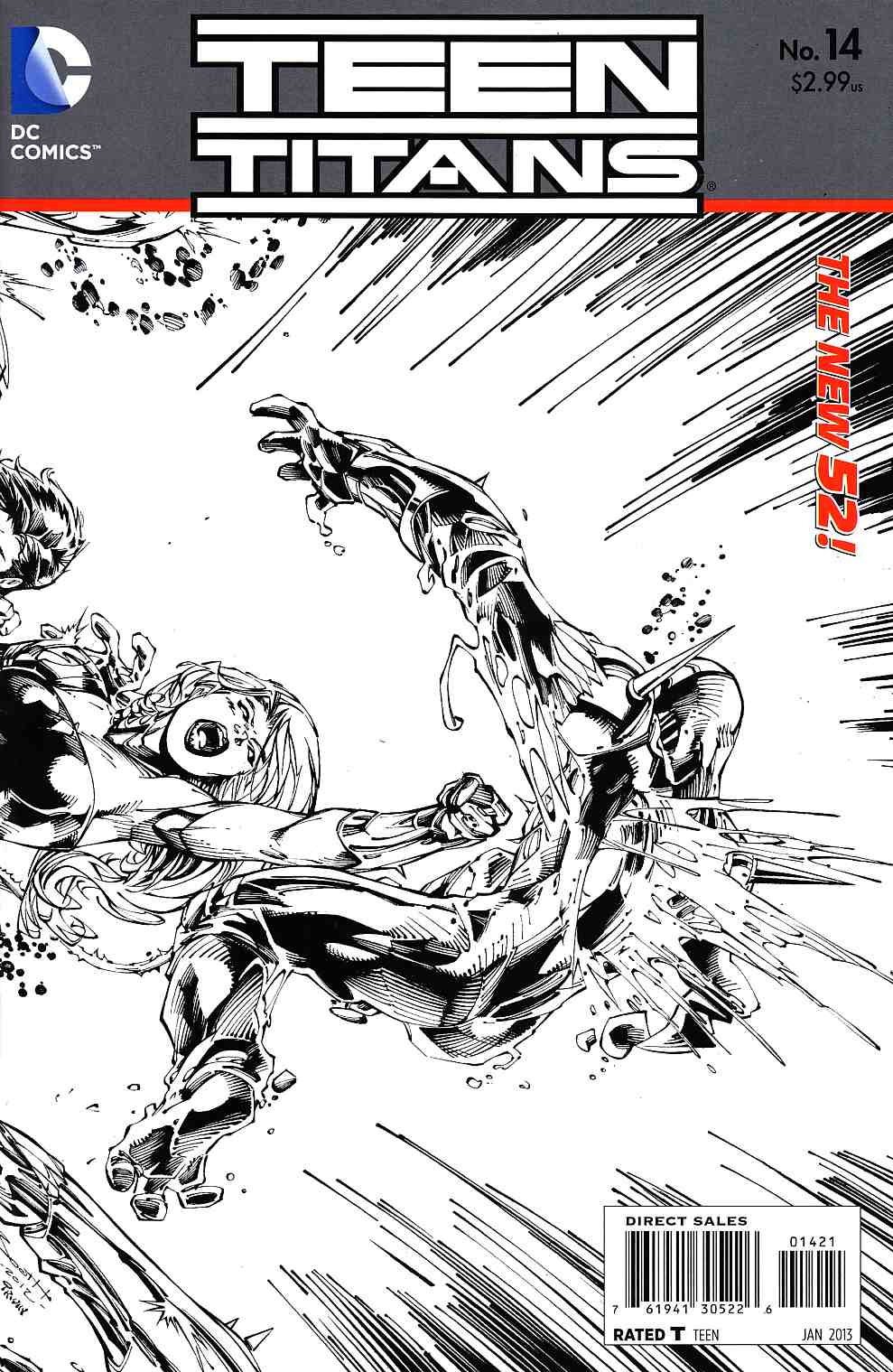 Teen Titans #14 Booth B&W Variant Cover [DC Comic] LARGE