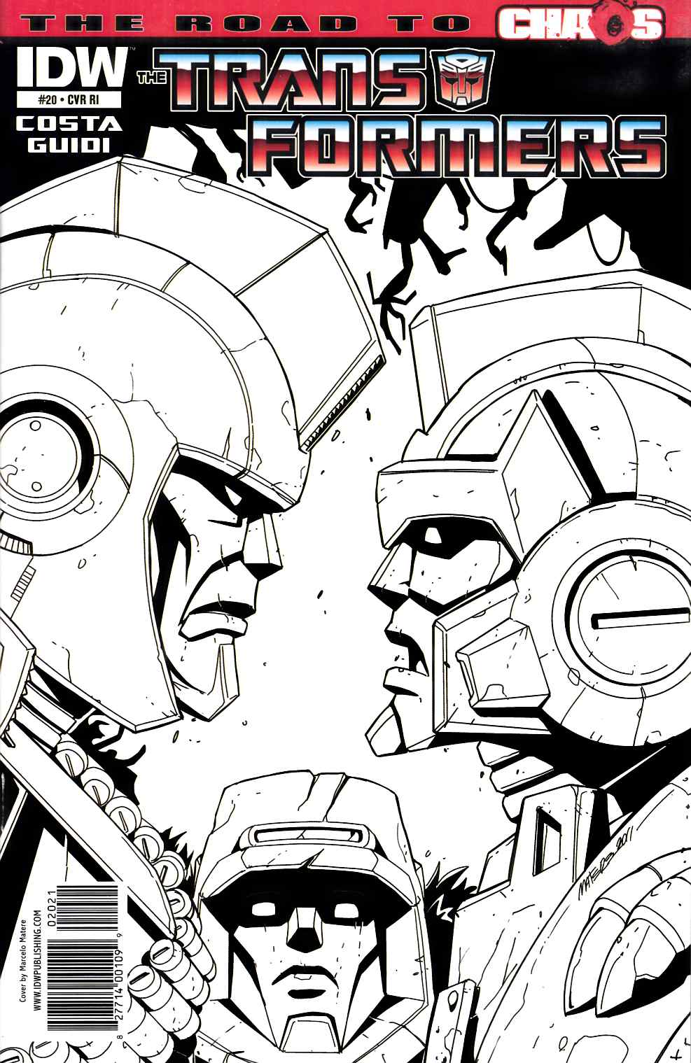 Transformers #20 Cover RI Very Fine (8.0) [IDW Comic] LARGE