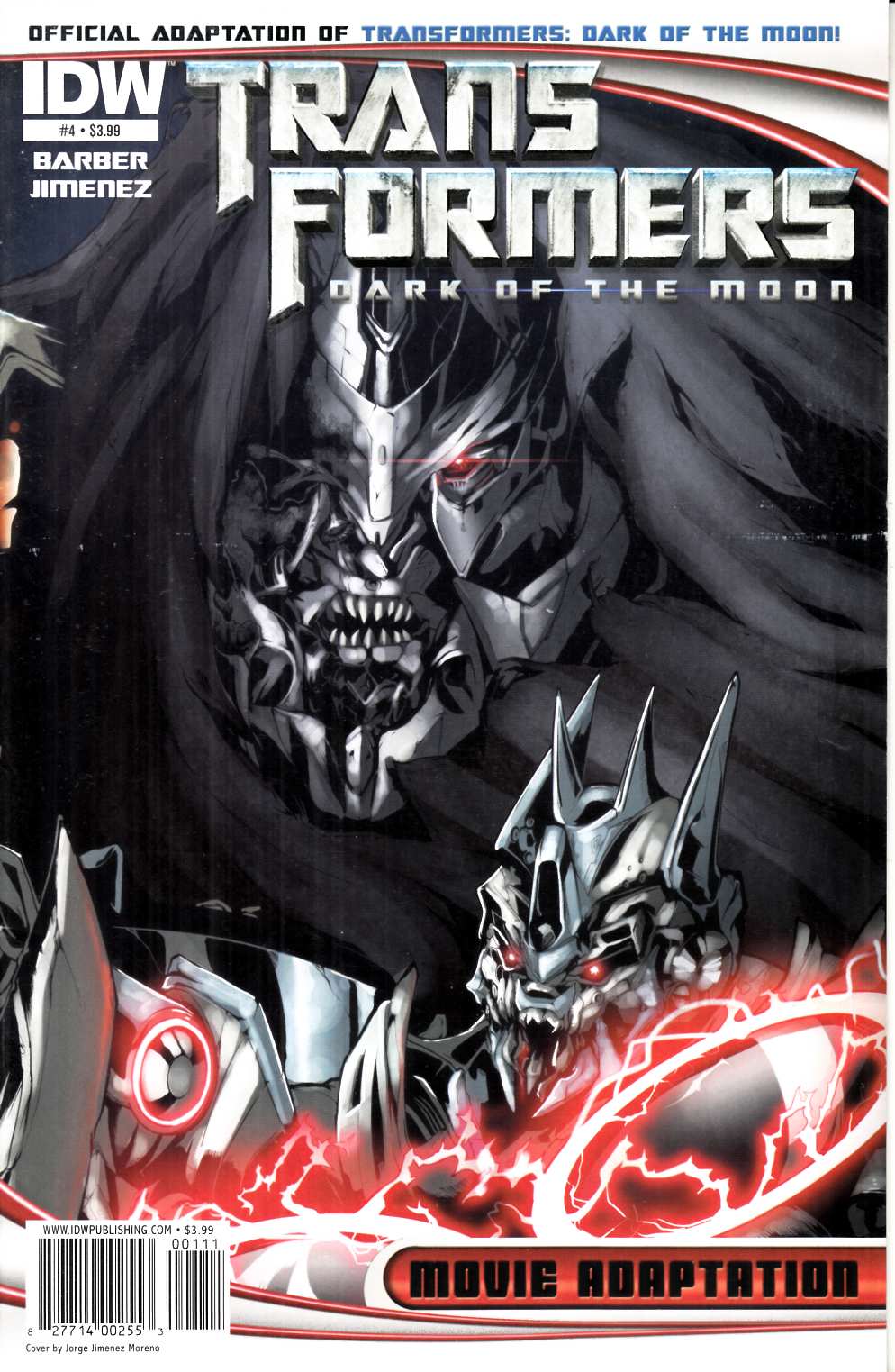 Transformers Dark of the Moon Movie Adaptation #4 Very Fine (8.0) [IDW Comic] THUMBNAIL