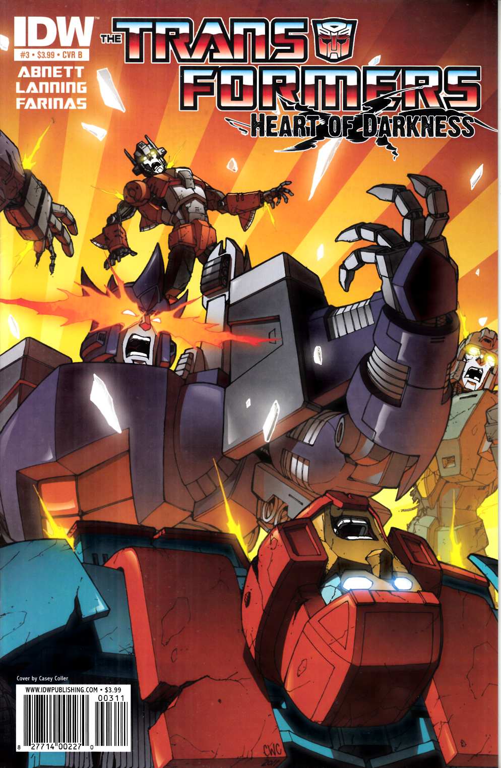 Transformers Heart of Darkness #3 Cover B Very Fine (8.0) [IDW Comic) THUMBNAIL