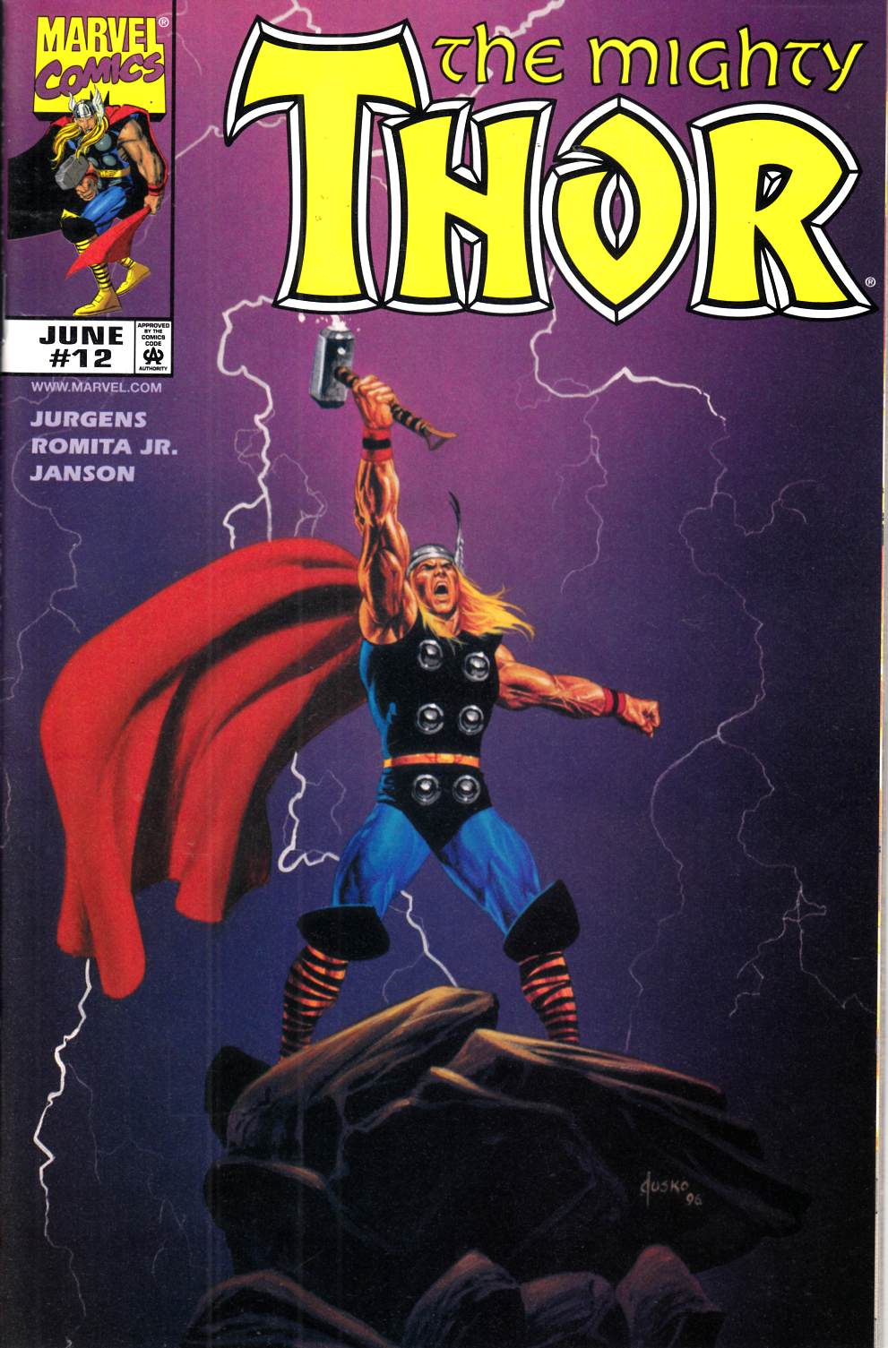 Thor #12 Dynamic Forces Jusko Variant Cover Near Mint (9.4) [Marvel Comic] THUMBNAIL