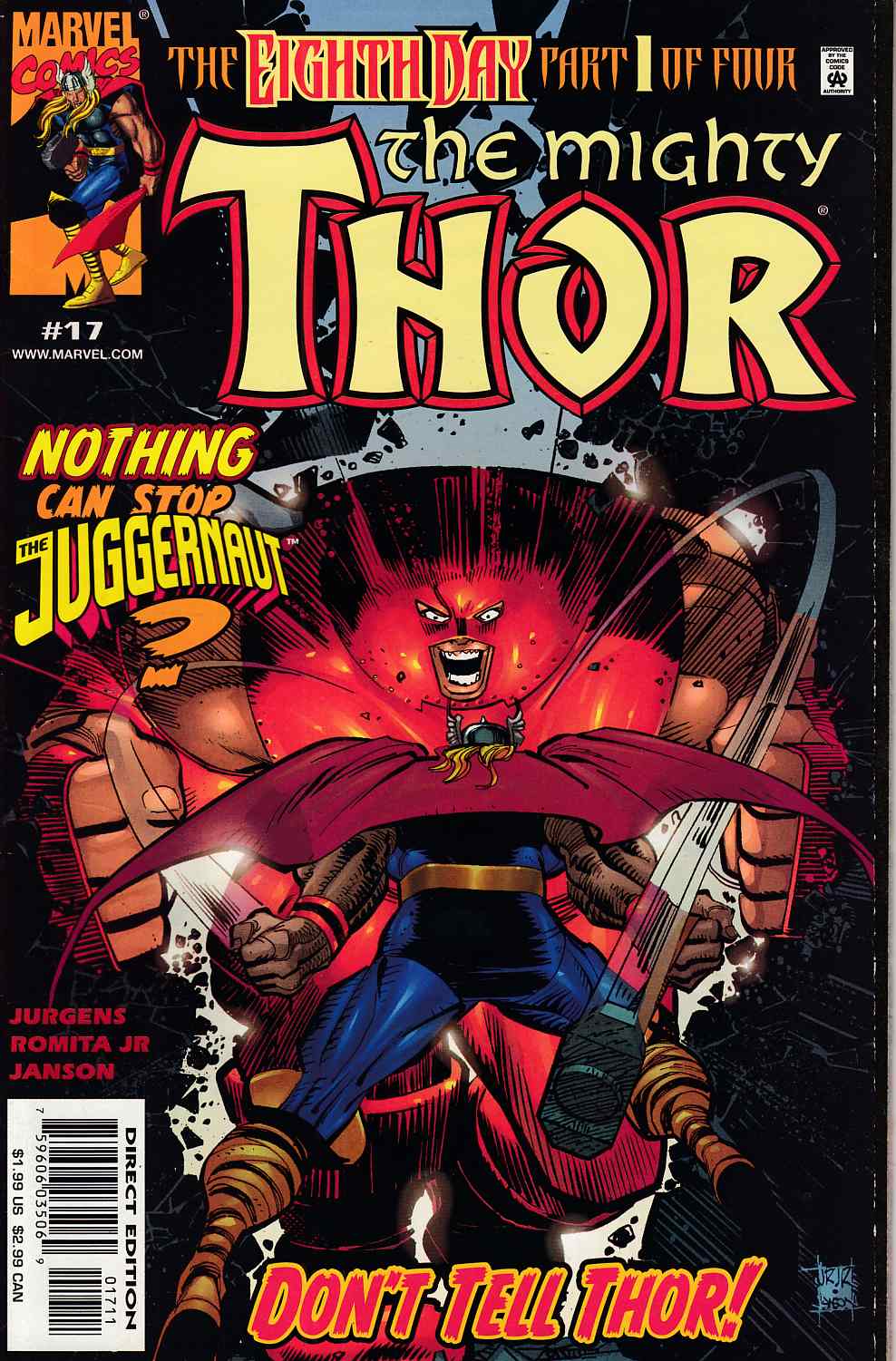 Thor #17 Near Mint Minus (9.2) [Marvel Comic] LARGE