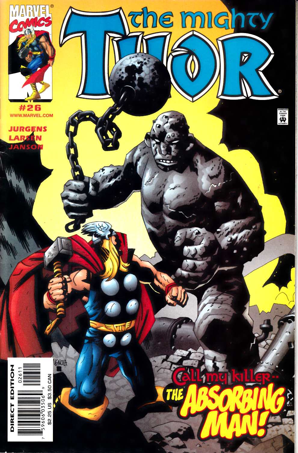 Thor #26 Very Fine Minus (7.5) [Marvel Comic] THUMBNAIL