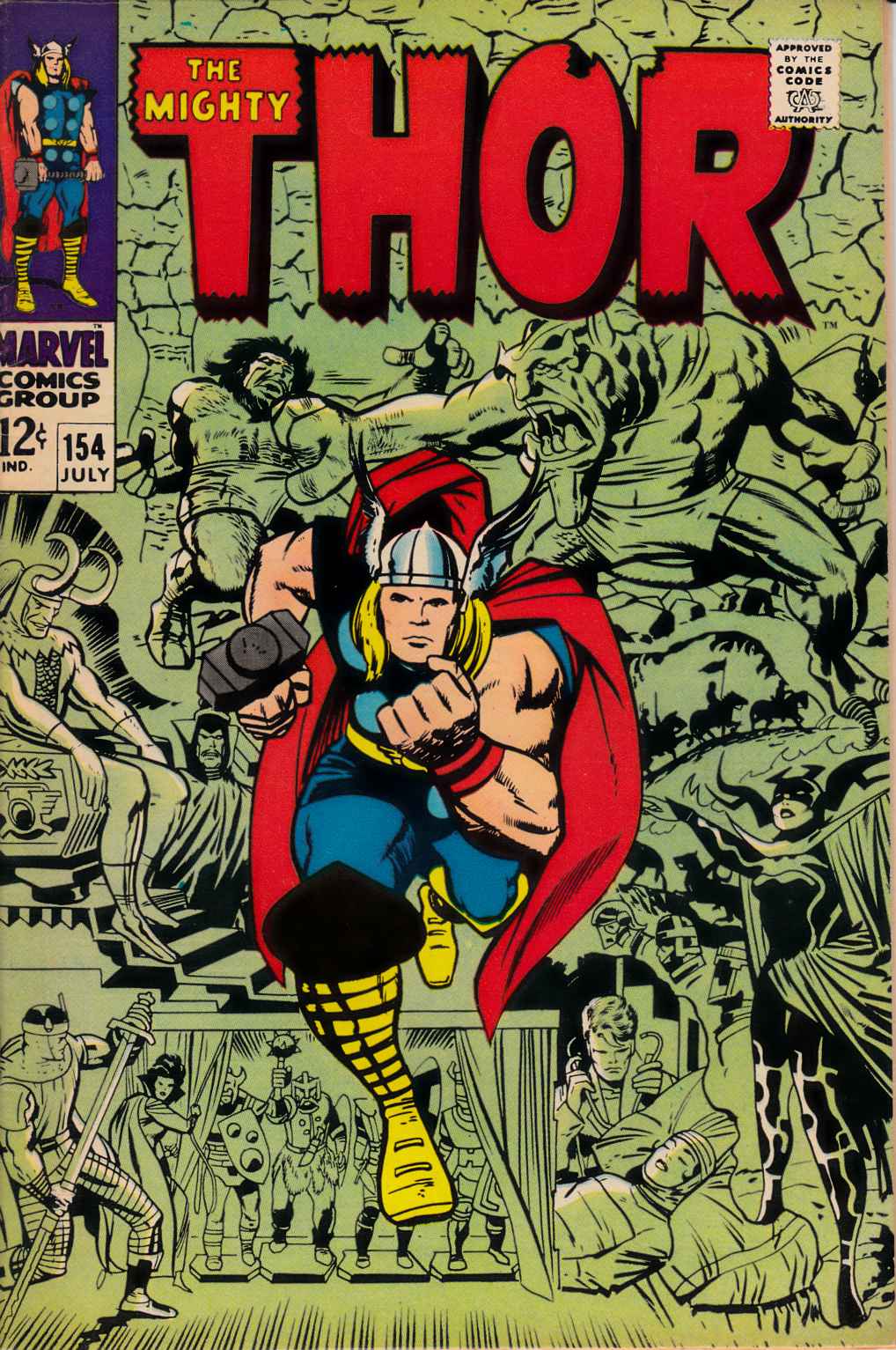 Thor #154 Very Fine Minus (7.5) [Marvel Comic] LARGE