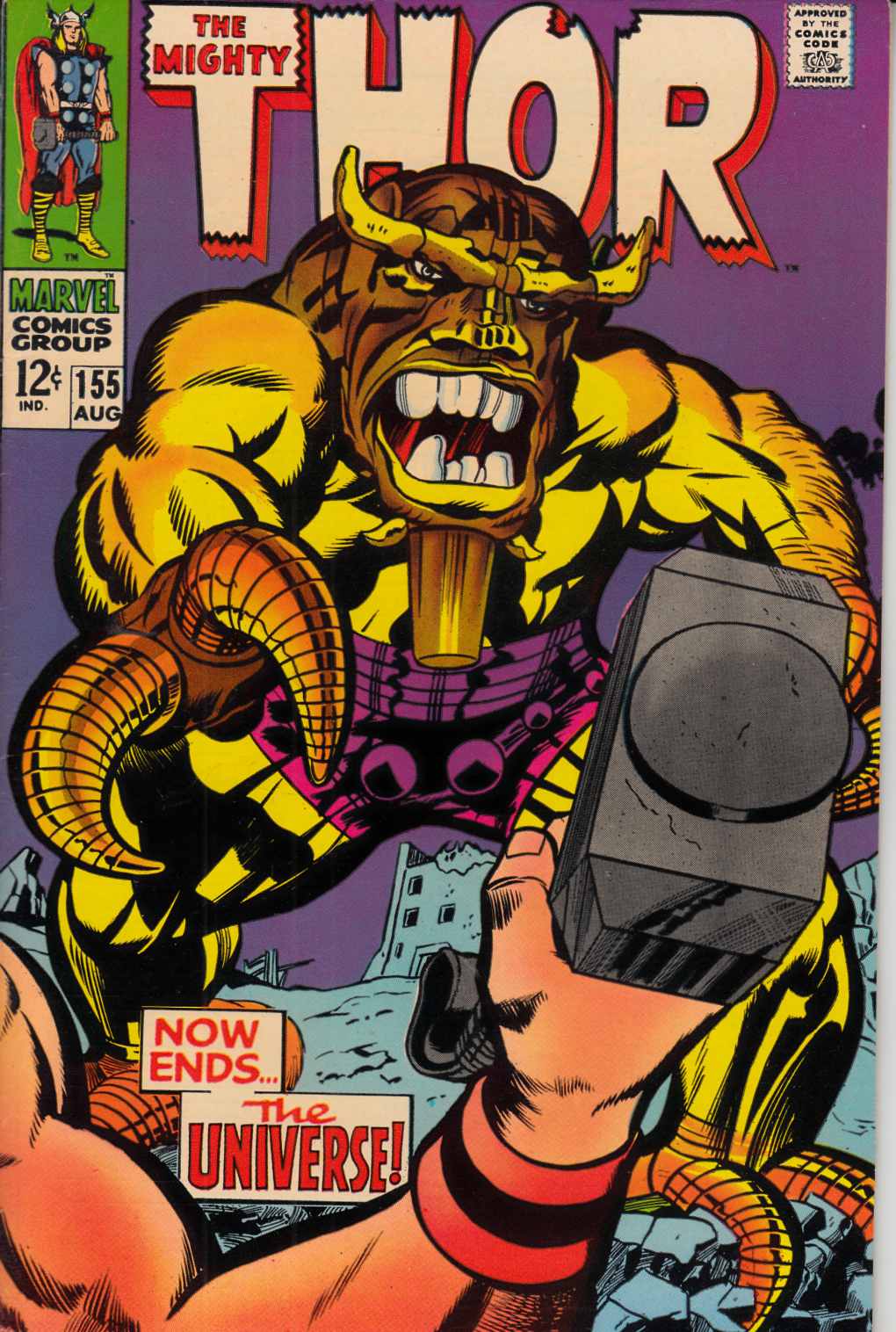 Thor #155 Near Mint Minus (9.2) [Marvel Comic] THUMBNAIL