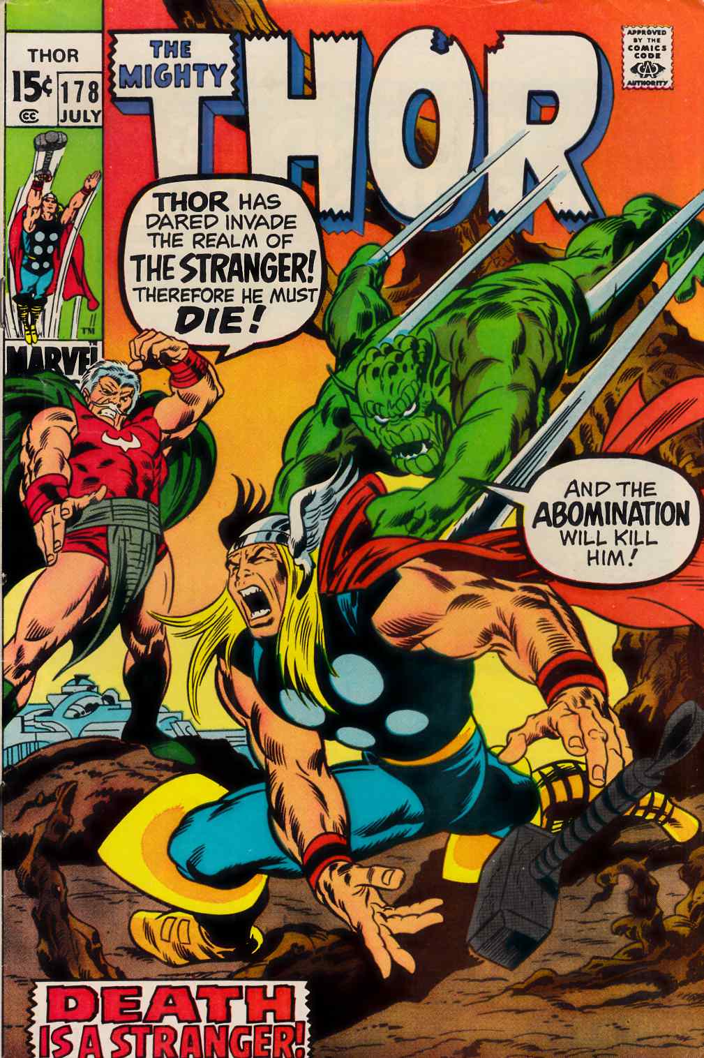 Thor #178 Fine/Very Fine (7.0) [Marvel Comic] LARGE