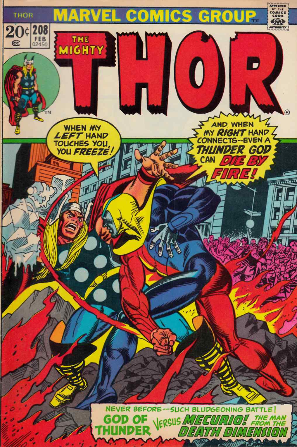 Thor #208 Fine Plus (6.5) [Marvel Comic]