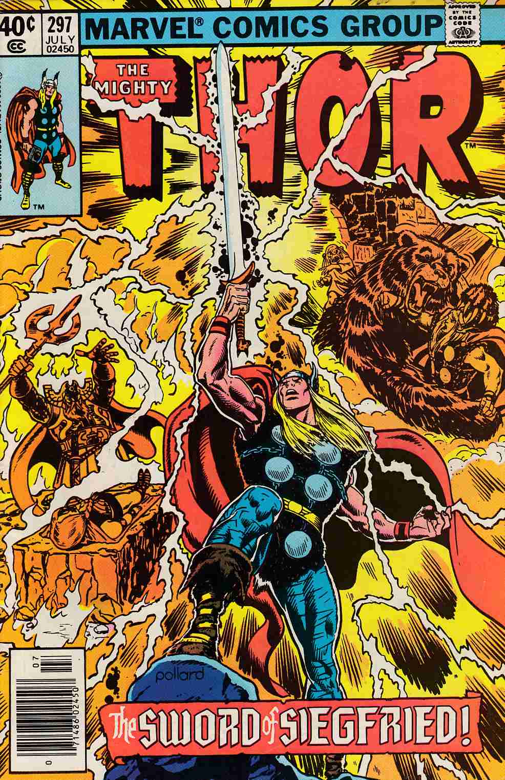 Thor #297 Newsstand Edition Fine Plus (6.5) [Marvel Comic] LARGE