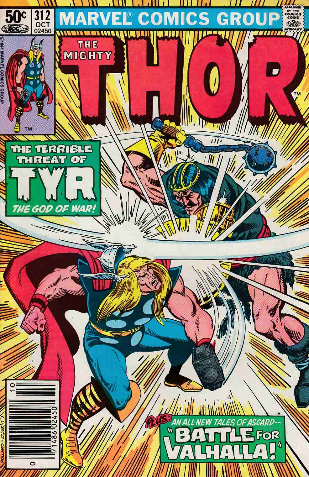 Thor #312 Newsstand Edition Fine Plus (6.5) [Marvel Comic] LARGE