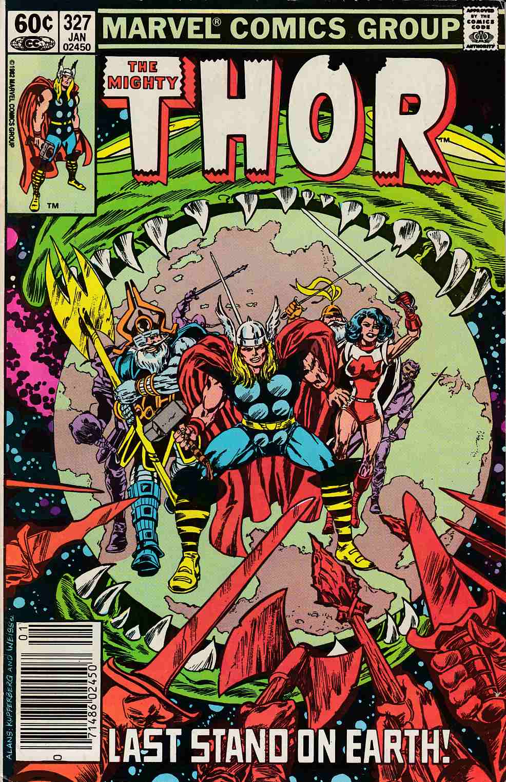 Thor #327 Newsstand Edition Fine (6.0) [Marvel Comic] LARGE
