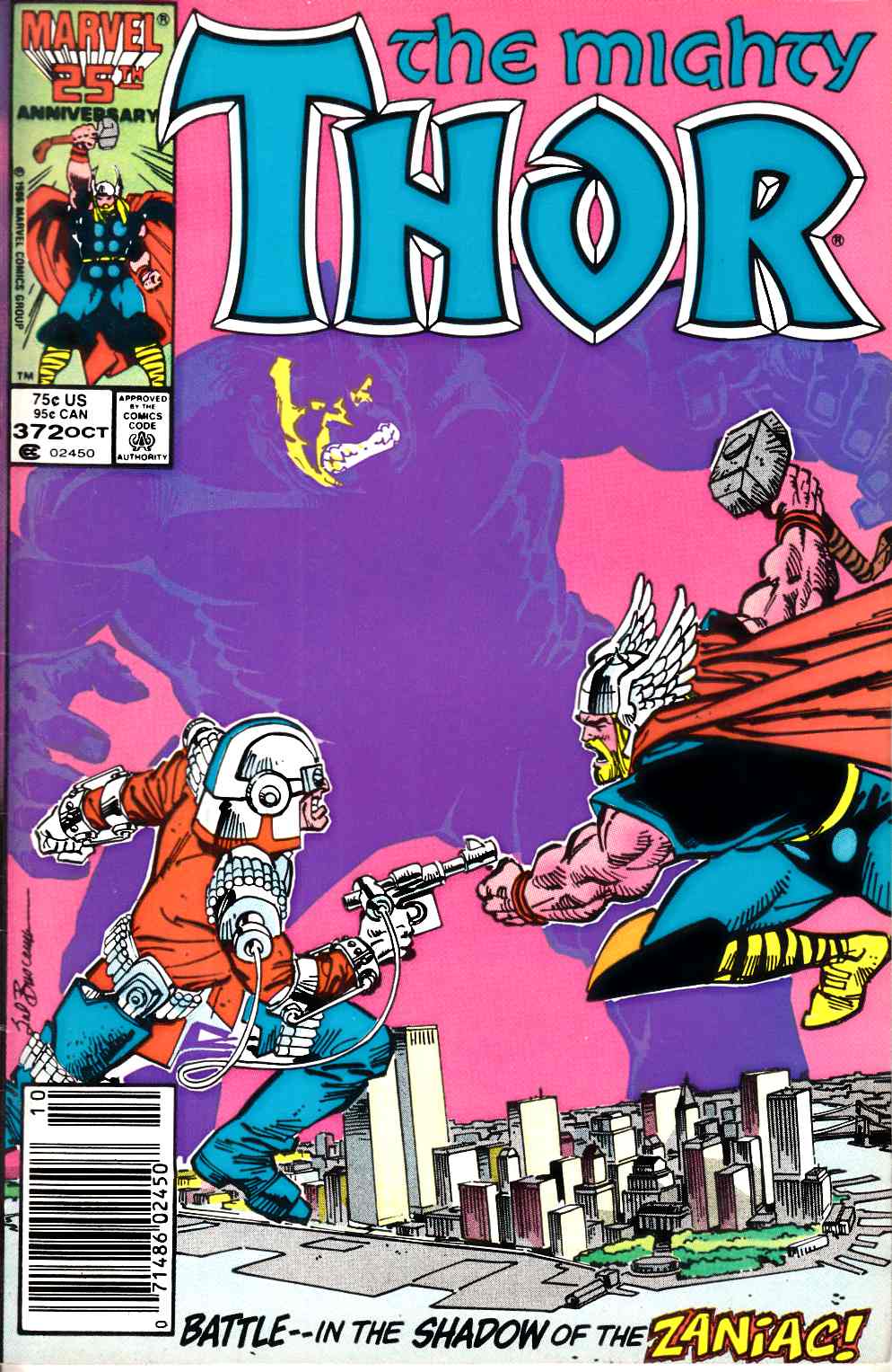 Thor #372 Newsstand Edition Fine (8.0) [Marvel Comic] THUMBNAIL