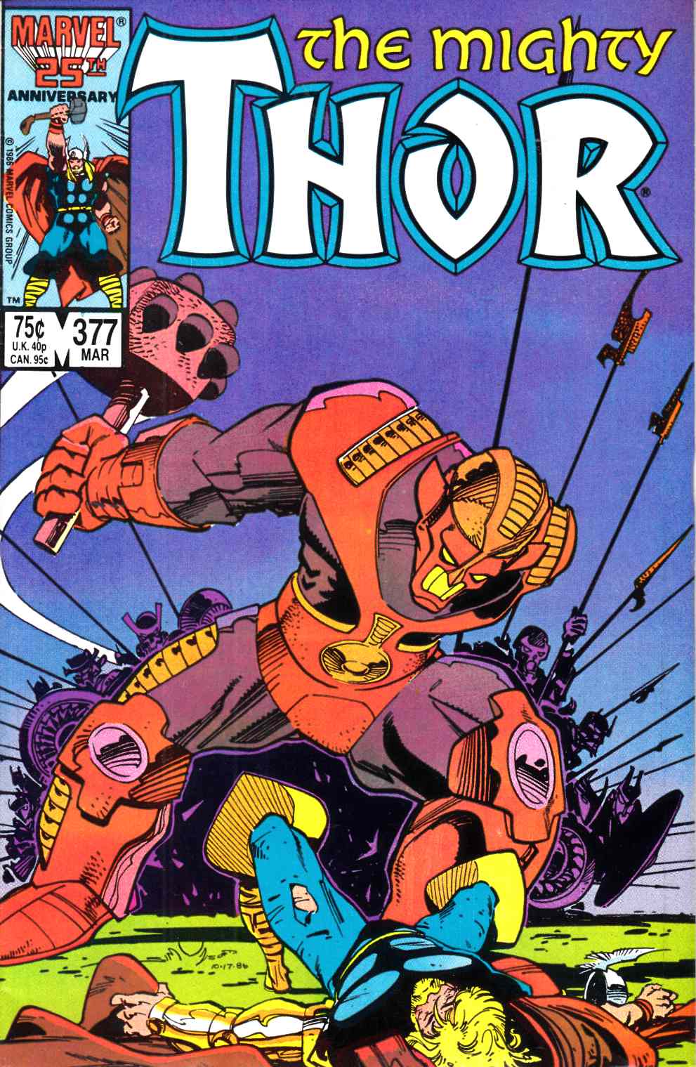 Thor #377 Fine (6.0) [Marvel Comic] THUMBNAIL