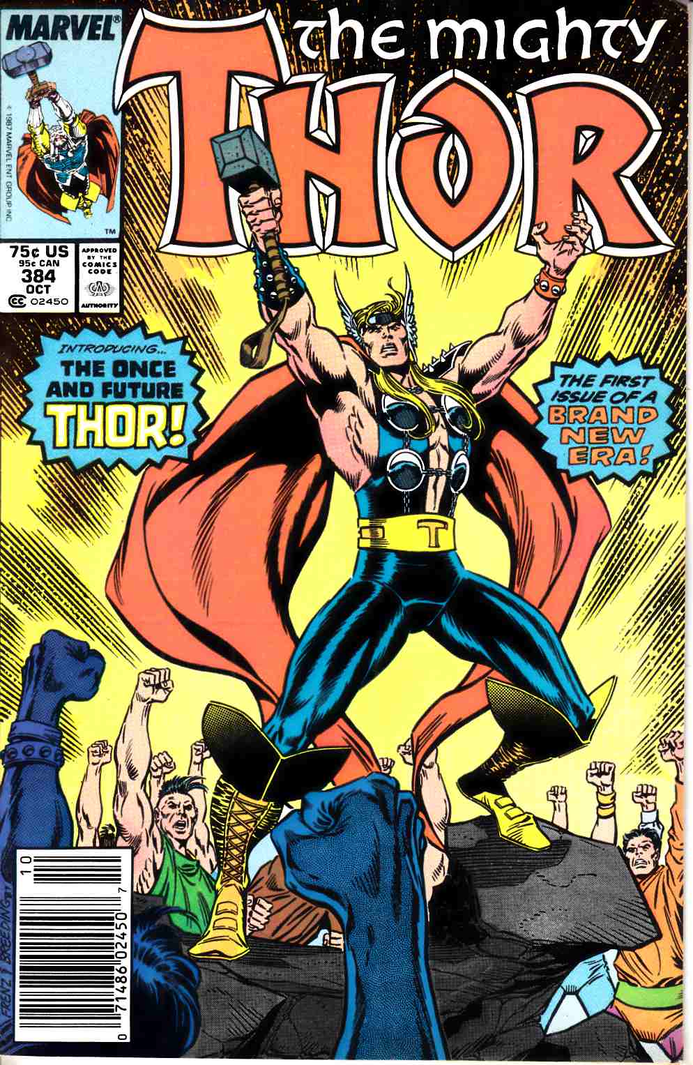 Thor #384 Newsstand Edition Fine (6.0) [Marvel Comic] THUMBNAIL