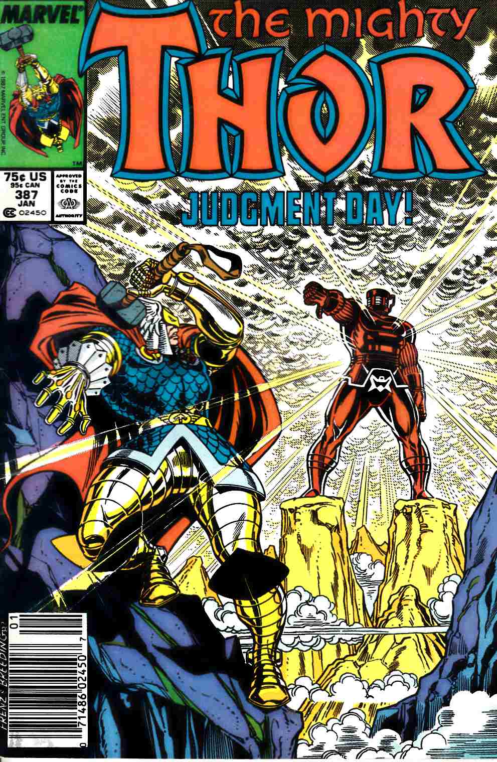 Thor #387 Newsstand Edition Fine (6.0) [Marvel Comic] THUMBNAIL