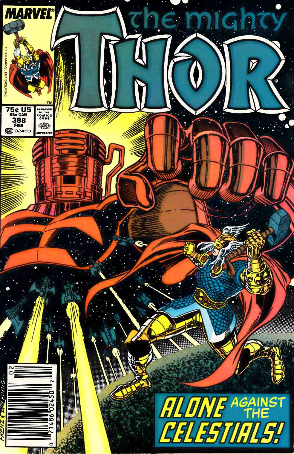 Thor #388 Newsstand Edition Very Good (4.0) [Marvel Comic] THUMBNAIL