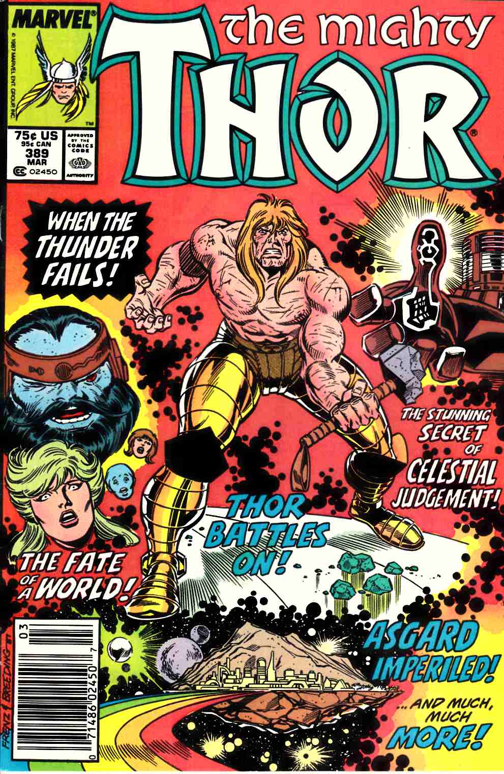 Thor #389 Newsstand Edition Very Fine (8.0) [Marvel Comic] LARGE