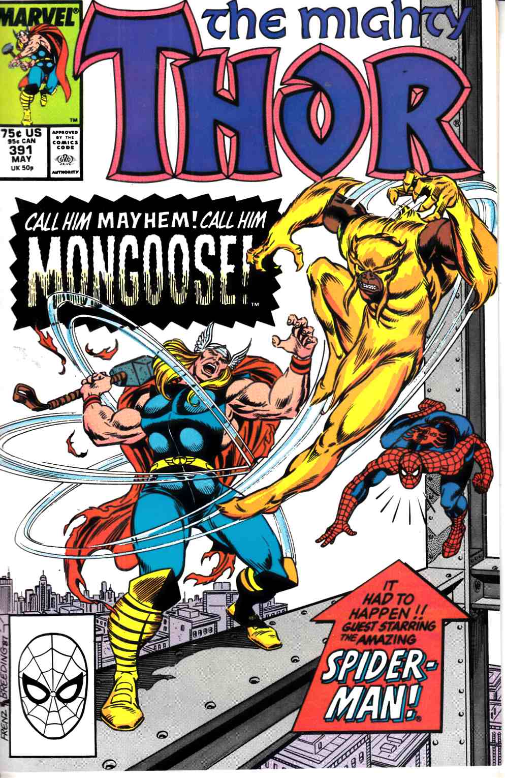 Thor #391 Very Fine (8.0) [Marvel Comic] THUMBNAIL