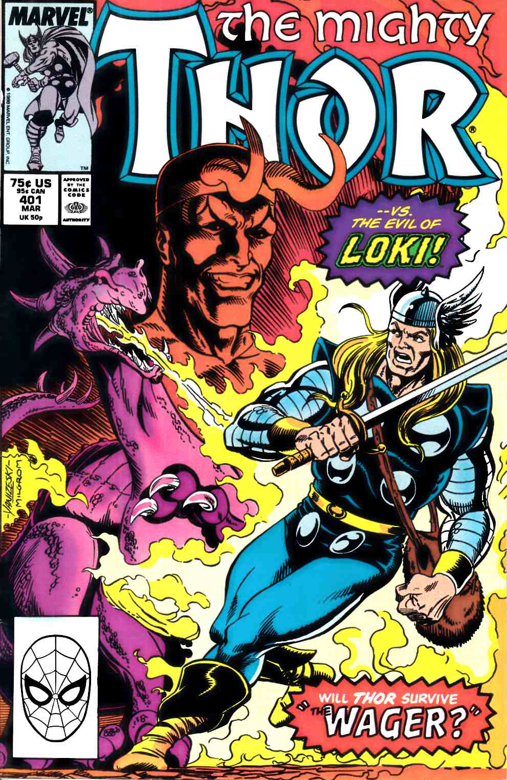 Thor #401 Very Fine (8.0) [Marvel Comic] THUMBNAIL