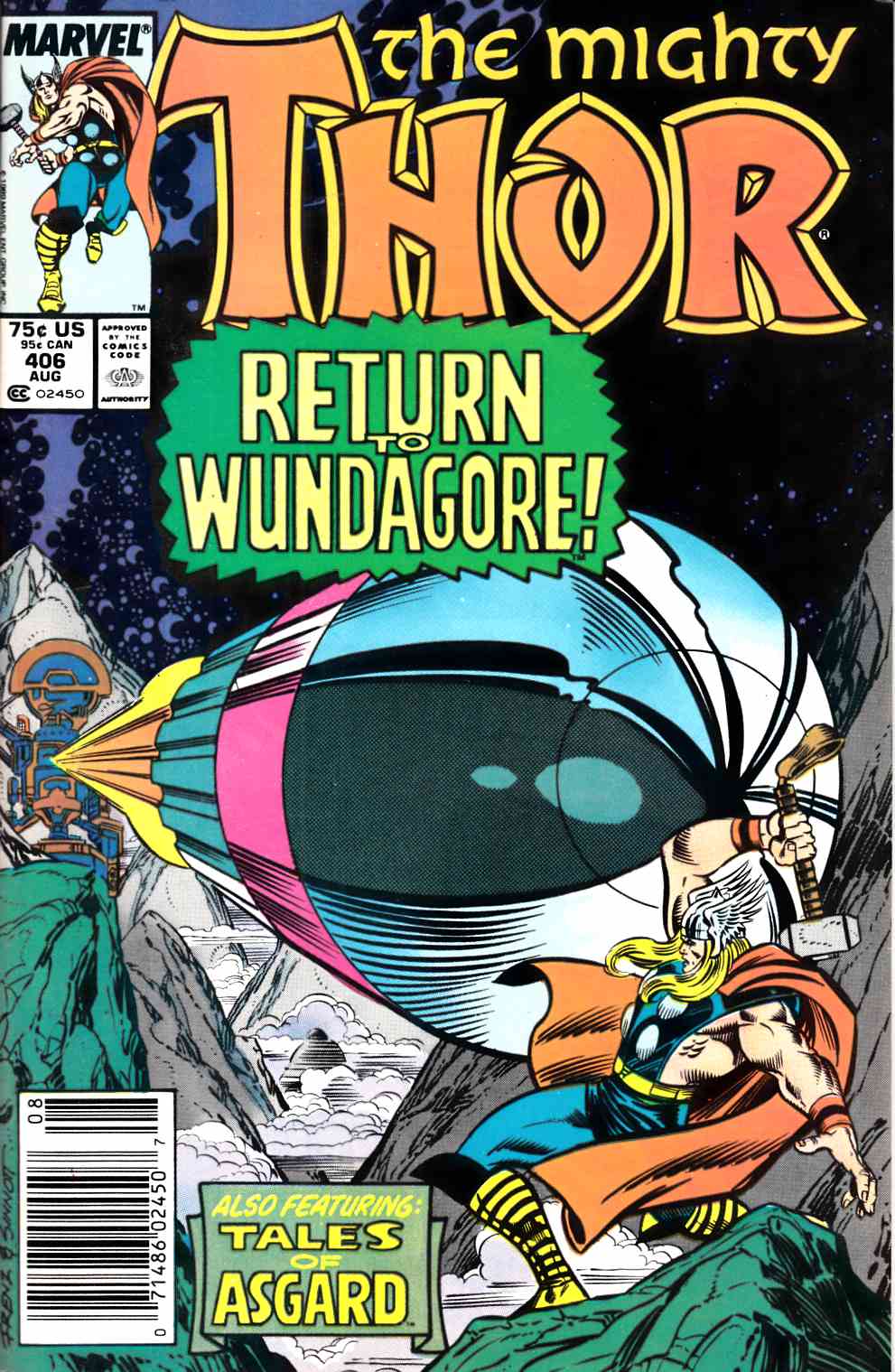 Thor #406 Newsstand Edition Very Fine (8.0) [Marvel Comic] LARGE