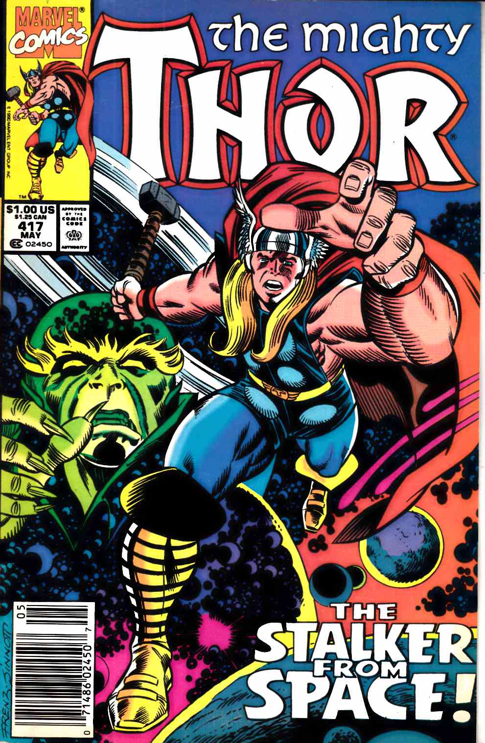 Thor #417 Newsstand Edition Very Fine (8.0) [Marvel Comic] THUMBNAIL