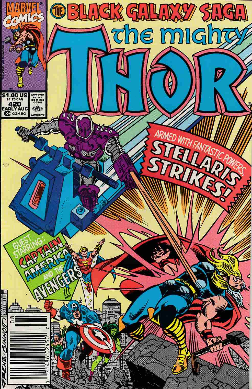 Thor #420 Newsstand Edition Fine (6.0) [Marvel Comic] THUMBNAIL