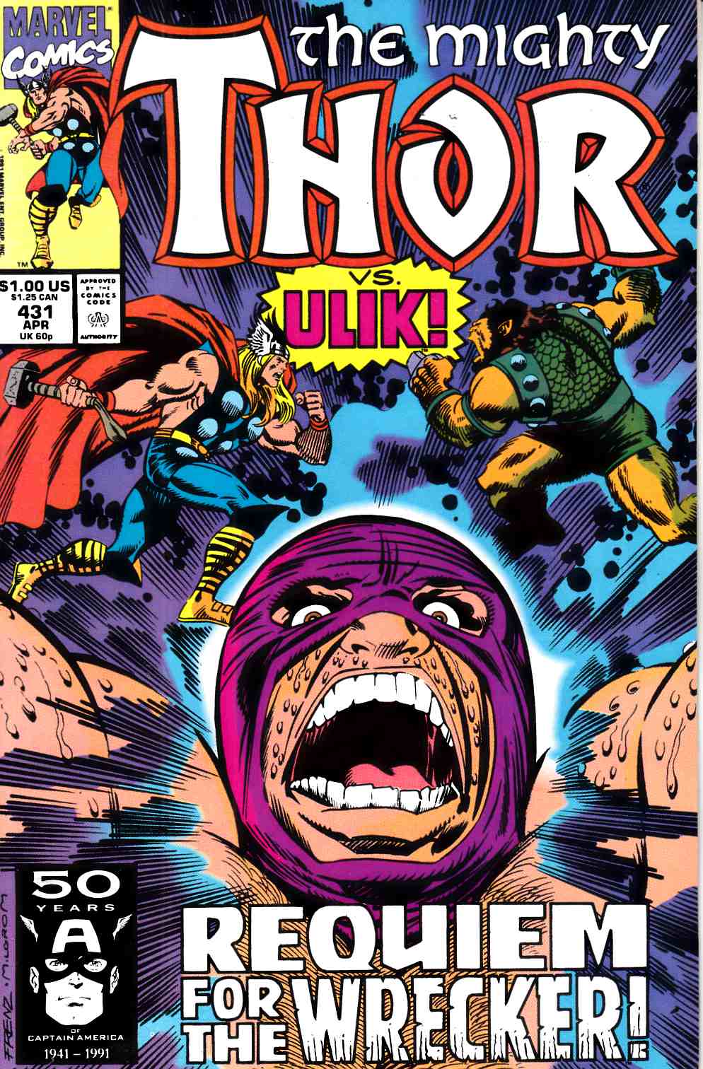 Thor #431 Very Fine (8.0) [Marvel Comic] THUMBNAIL